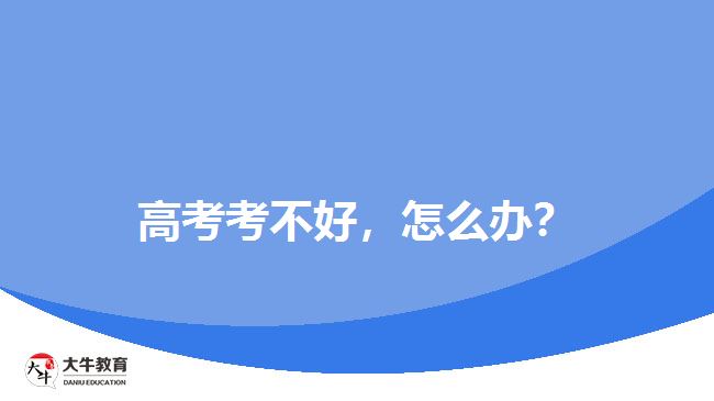 高考考不好，怎么辦？