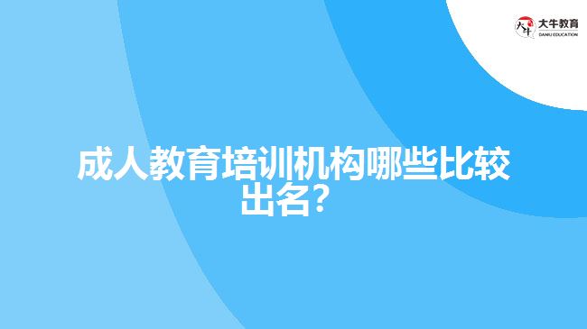 成人教育培訓(xùn)機(jī)構(gòu)哪些比較出名？