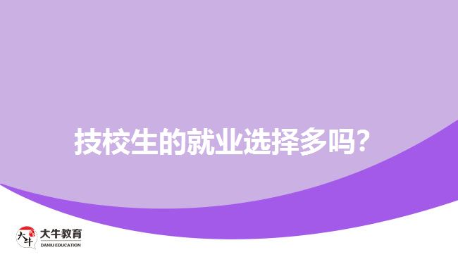 技校生的就業(yè)選擇多嗎？