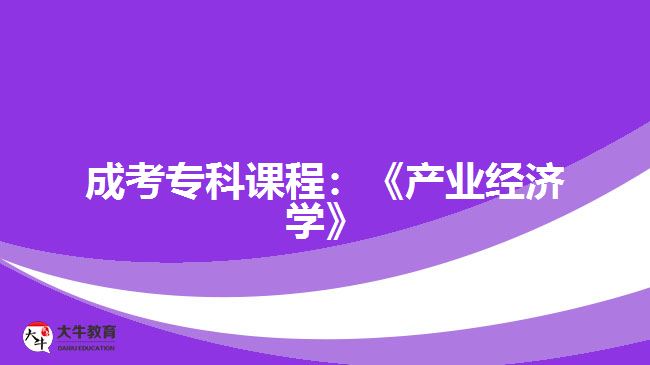 成考?？普n程：《產(chǎn)業(yè)經(jīng)濟(jì)學(xué)》