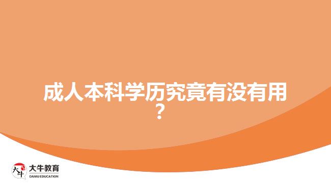成人本科學(xué)歷究竟有沒有用？