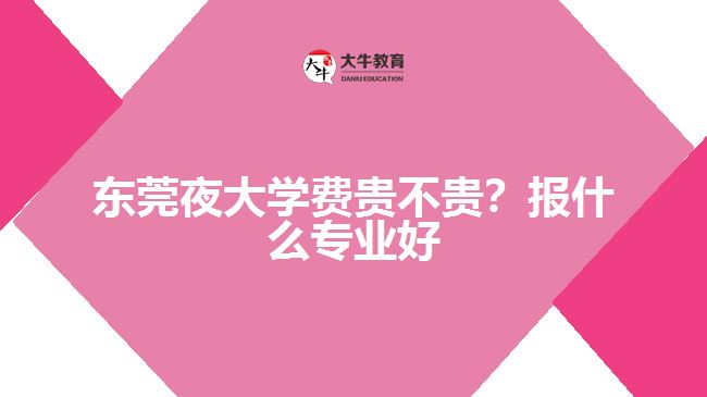 東莞夜大學(xué)費(fèi)貴不貴？報(bào)什么專業(yè)好