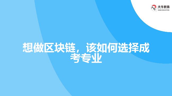 想做區(qū)塊鏈，該如何選擇成考專業(yè)