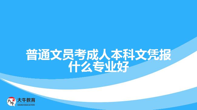 普通文員考成人本科文憑報(bào)什么專(zhuān)業(yè)好