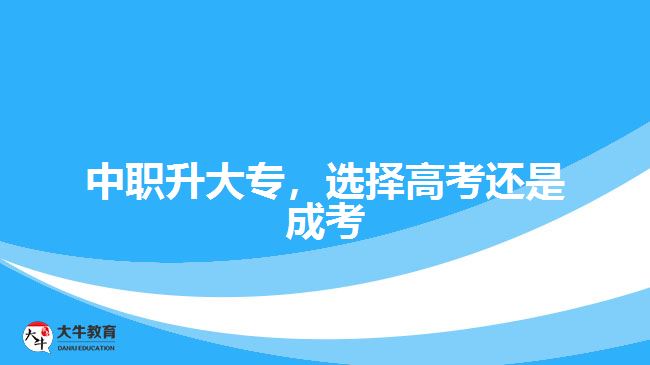 中職升大專，選擇高考還是成考