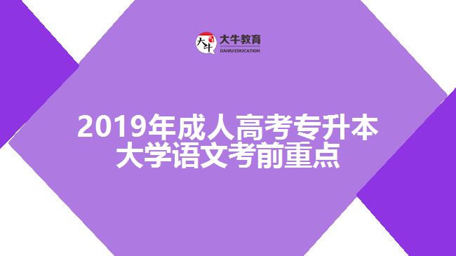 2019年成人高考專(zhuān)升本大學(xué)語(yǔ)文考前重點(diǎn)