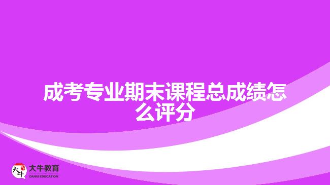 成考專(zhuān)業(yè)期末課程總成績(jī)?cè)趺丛u(píng)分