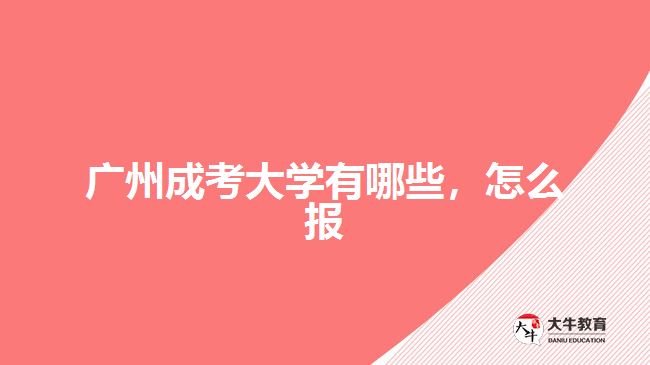 廣州成考大學(xué)有哪些，怎么報(bào)
