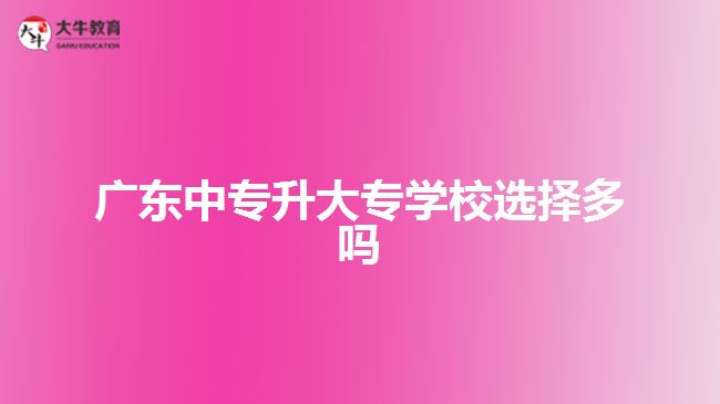 廣東中專升大專學(xué)校選擇多嗎