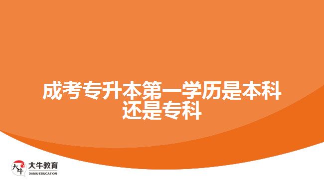成考專升本第一學(xué)歷是本科還是專科