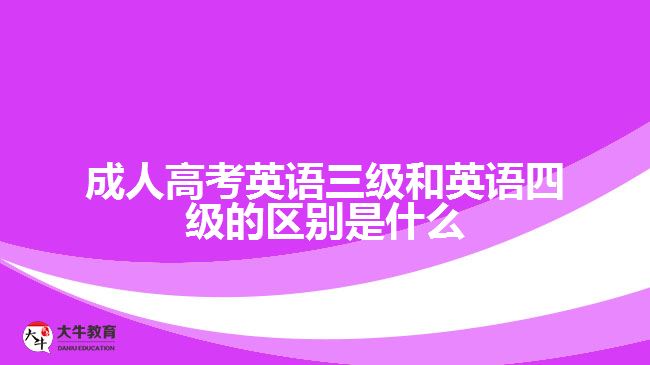 成人高考英語三級(jí)和英語四級(jí)的區(qū)別是什么