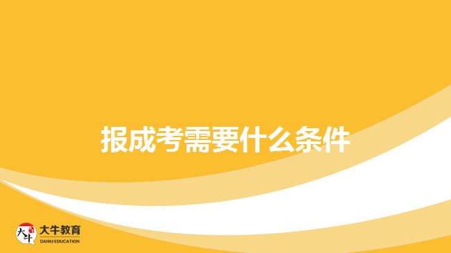 報(bào)成考需要什么條件
