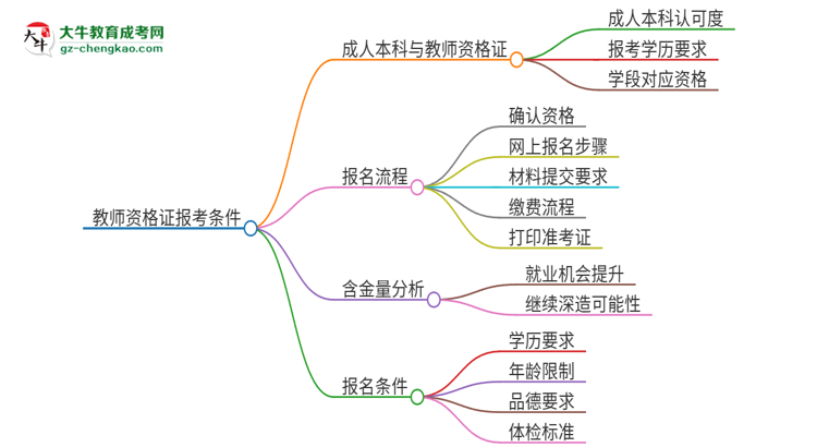 2025年嘉應(yīng)學(xué)院的成人本科是否符合教師資格證報(bào)考條件？思維導(dǎo)圖