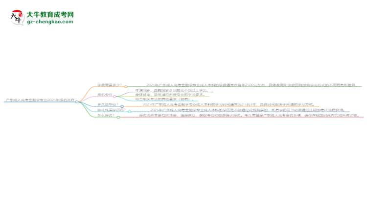 廣東成人高考金融學(xué)專業(yè)2025年報(bào)名流程思維導(dǎo)圖