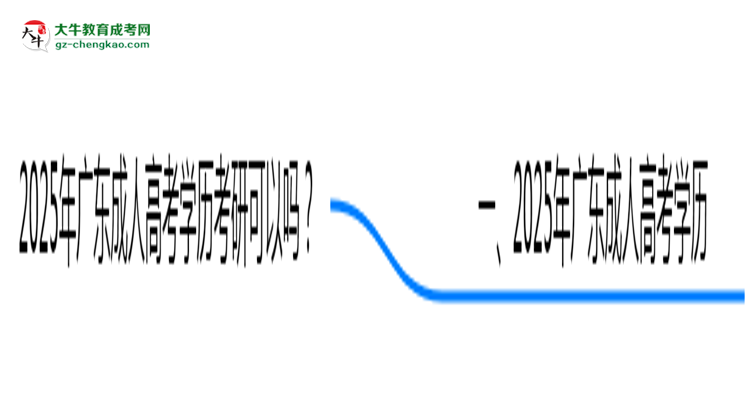 2025年廣東成人高考學(xué)歷考研可以嗎？思維導(dǎo)圖