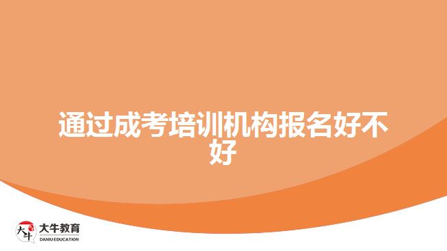 通過(guò)成考培訓(xùn)機(jī)構(gòu)報(bào)名好不好