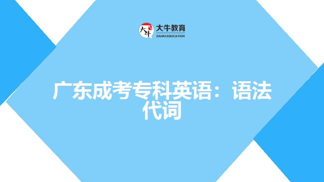 廣東成考?？朴⒄Z：語法 代詞
