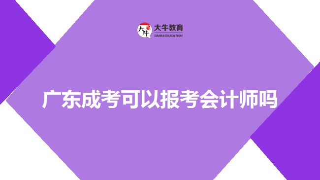 廣東成考可以報(bào)考會計(jì)師嗎