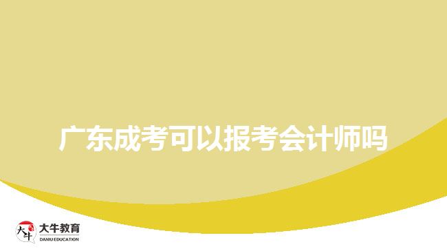廣東成考可以報(bào)考會計(jì)師嗎