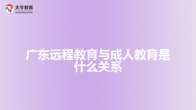 遠程教育與成人教育是什么關(guān)系