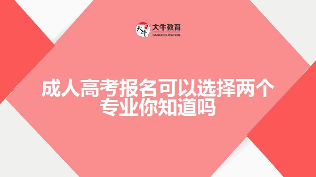 成人高考報(bào)名可以選擇兩個(gè)專(zhuān)業(yè)