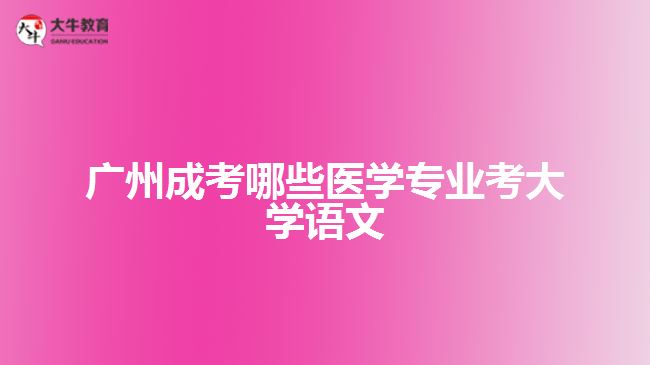 廣州成考哪些醫(yī)學(xué)專業(yè)考大學(xué)語(yǔ)文