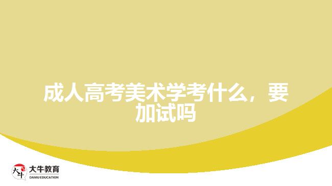 成人高考美術(shù)學(xué)考什么，要加試嗎