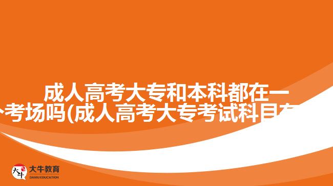 成人高考大專(zhuān)和本科都在一個(gè)考場(chǎng)嗎