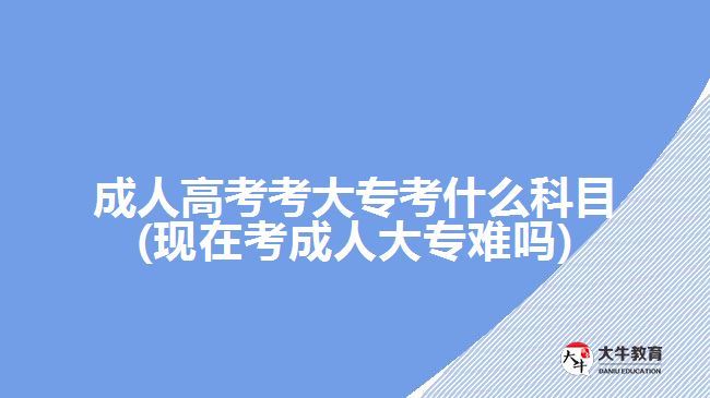 成人高考考大?？际裁纯颇?現(xiàn)在考成人大專難嗎)
