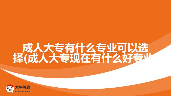 成人大專有什么專業(yè)可以選擇(成人大?，F(xiàn)在有什么好專業(yè))