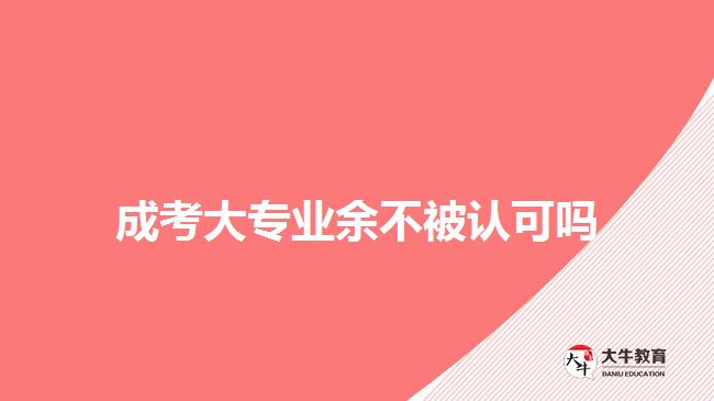 成考大專(zhuān)業(yè)余不被認(rèn)可嗎