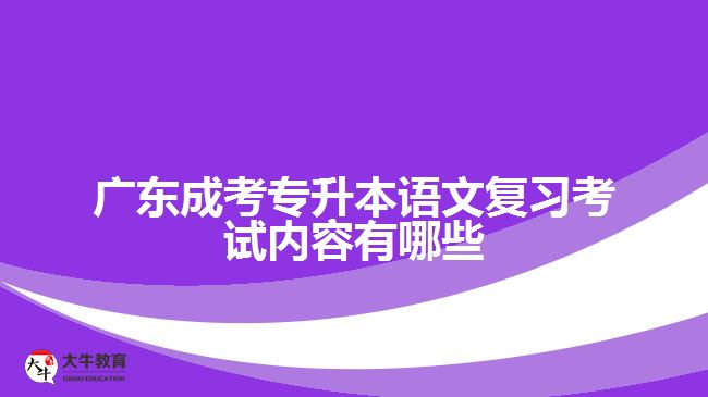 廣東成考專(zhuān)升本語(yǔ)文復(fù)習(xí)考試內(nèi)容有哪些