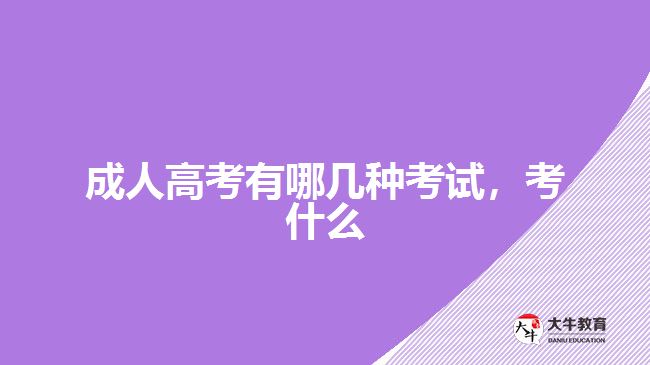 成人高考有哪幾種考試，考什么