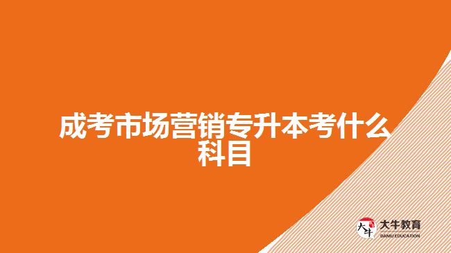 成考市場(chǎng)營(yíng)銷(xiāo)專(zhuān)升本考什么科目