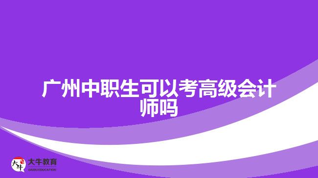 廣州中職生可以考高級會計(jì)師嗎
