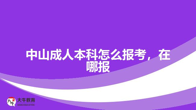 中山成人本科怎么報考，在哪報
