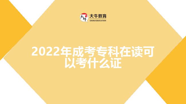 2022年成考?？圃谧x可以考什么證