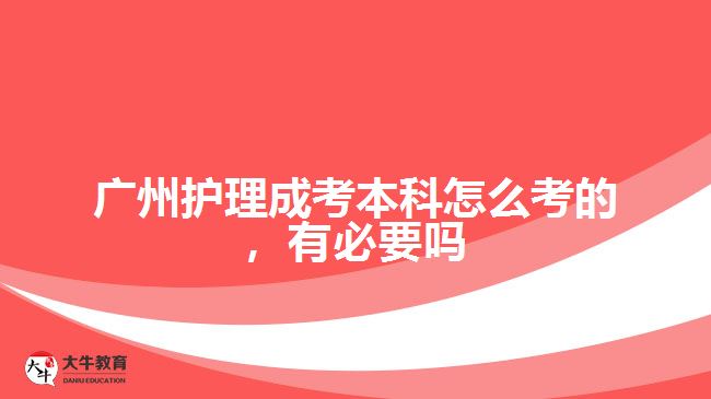 護理成考本科怎么考的，有必要嗎