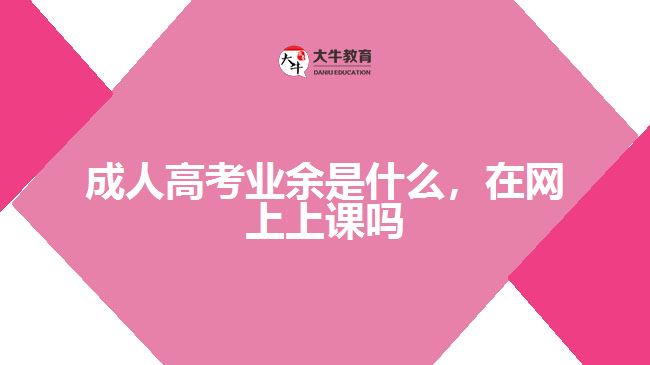 成人高考業(yè)余是什么，在網(wǎng)上上課嗎
