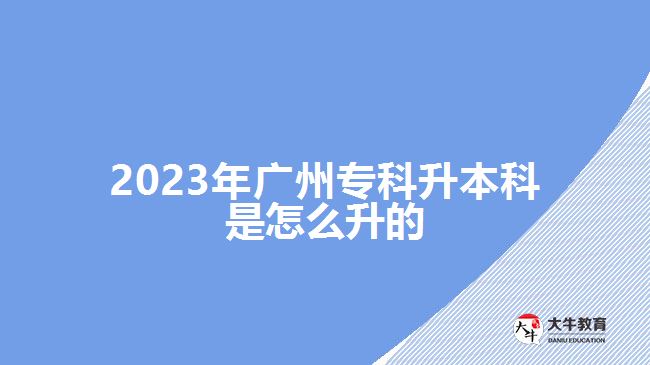 2023年廣州?？粕究剖窃趺瓷? /></div>
<p>　　成人高考專升本、自考專升本和開放大學(xué)專升本，都屬于成人教育專升本，是非全日制教學(xué)模式，適合社會在職、從業(yè)人員和社會其他人員報(bào)考，不需要脫離生成，可利用自己空閑的時(shí)間業(yè)余學(xué)習(xí)。</p>
<p>　　成考專升本，適合已經(jīng)取得畢業(yè)證的?？飘厴I(yè)生報(bào)考，報(bào)廣州2023年成人高考可在9月份網(wǎng)上報(bào)名，考生參加入學(xué)考試，成人高校根據(jù)考試分?jǐn)?shù)擇優(yōu)錄取。通過成考而取得入學(xué)資格，經(jīng)過2.5年學(xué)制或3年學(xué)制在校學(xué)習(xí)，達(dá)到畢業(yè)要求，可取得學(xué)校頒發(fā)的本科畢業(yè)證。</p>
<p>　　自考沒有學(xué)歷、年齡等報(bào)名限制，?？圃谧x或?qū)？飘厴I(yè)的考生，都可以選擇自考專升本考取本科學(xué)歷。報(bào)名自考，考生可自學(xué)也可以報(bào)班學(xué)習(xí)，再一門課程一門課程參加考試，所有科目合格后且具備有大專學(xué)歷，可申請畢業(yè)。</p>
<p>　　【推薦閱讀：<a href=