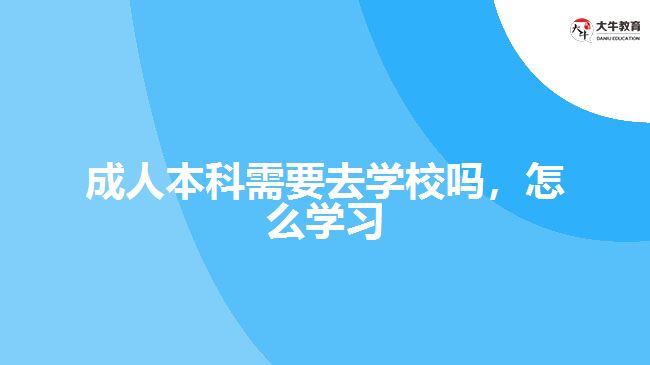 成人本科需要去學(xué)校嗎，怎么學(xué)習(xí)