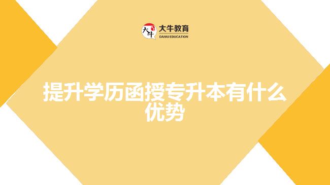 提升學(xué)歷函授專(zhuān)升本有什么優(yōu)勢(shì)
