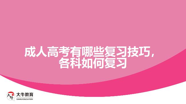 成人高考有哪些復(fù)習(xí)技巧，各科如何復(fù)習(xí)