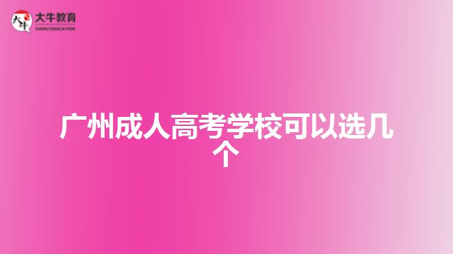 廣州成人高考學(xué)?？梢赃x幾個
