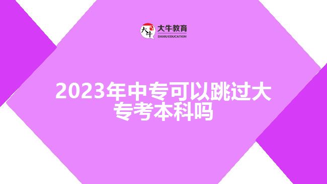 2023年中專(zhuān)可以跳過(guò)大專(zhuān)考本科嗎