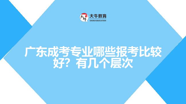 廣東成考專業(yè)哪些報考比較好？有幾個層次
