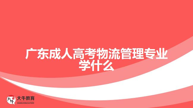 廣東成人高考物流管理專(zhuān)業(yè)學(xué)什么