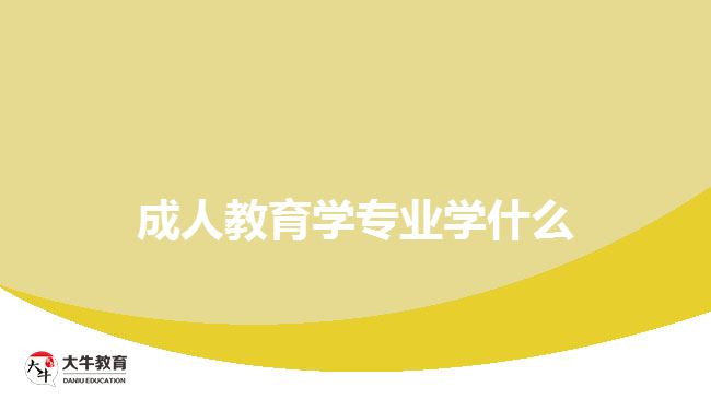 成人教育學專業(yè)學什么