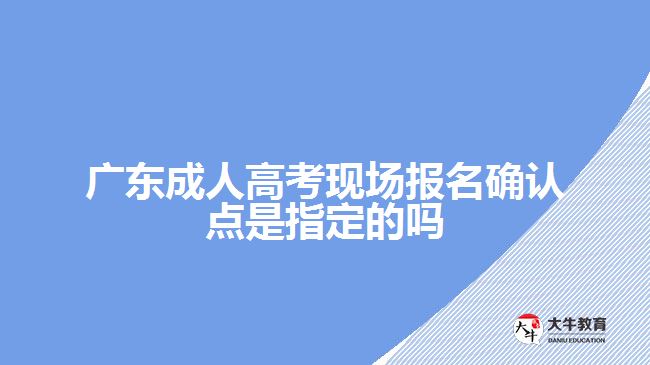 廣東成人高考現(xiàn)場報名確認(rèn)點(diǎn)是指定的嗎