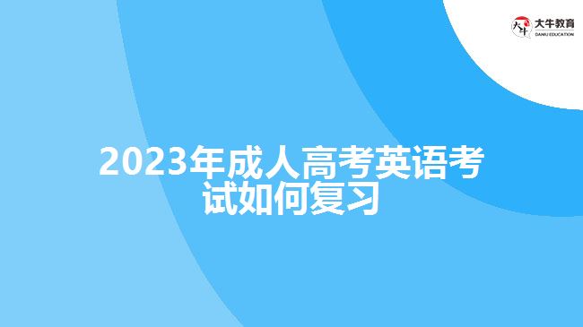 2023年成人高考英語考試如何復(fù)習